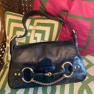 RARE Gucci horsebit leather shoulder bag